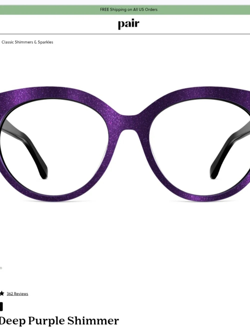 Pair Eyewear Zuri Style Magnetic Topper 